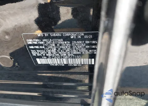 2021 Subaru Forester Premium from USA, damaged, VIN JF2SKAFCXMH517180